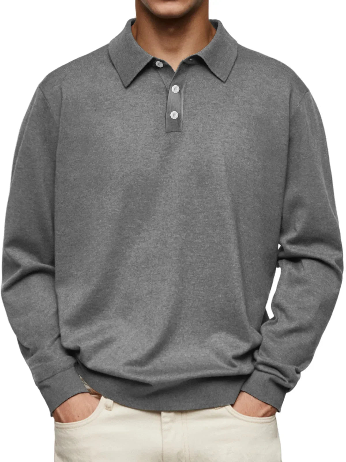 Adin | Casual Long Sleeve Polo Shirt