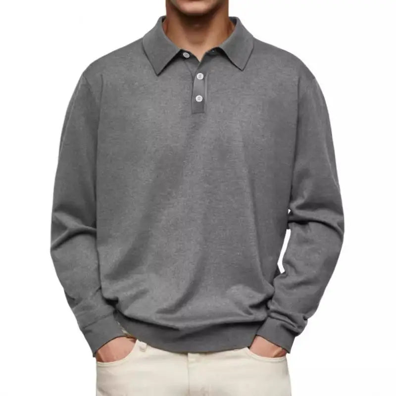 Adin | Casual Long Sleeve Polo Shirt