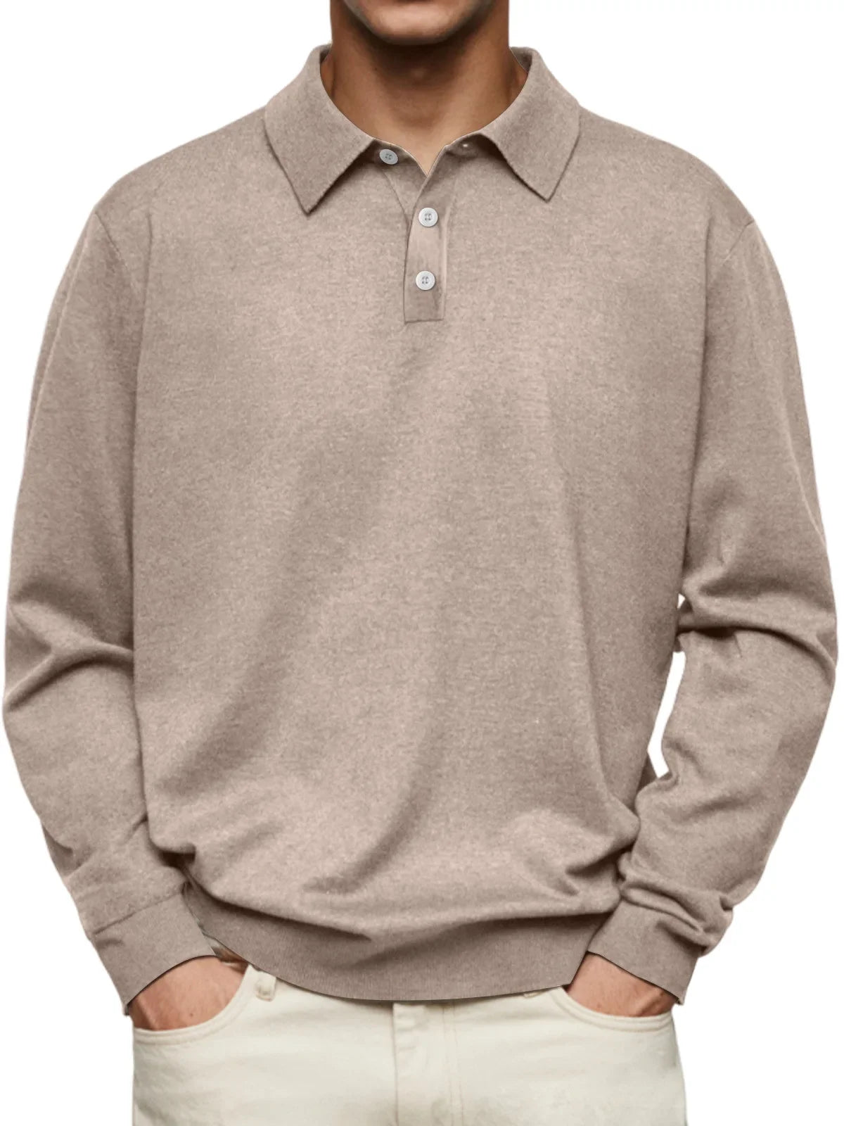 Adin | Casual Long Sleeve Polo Shirt