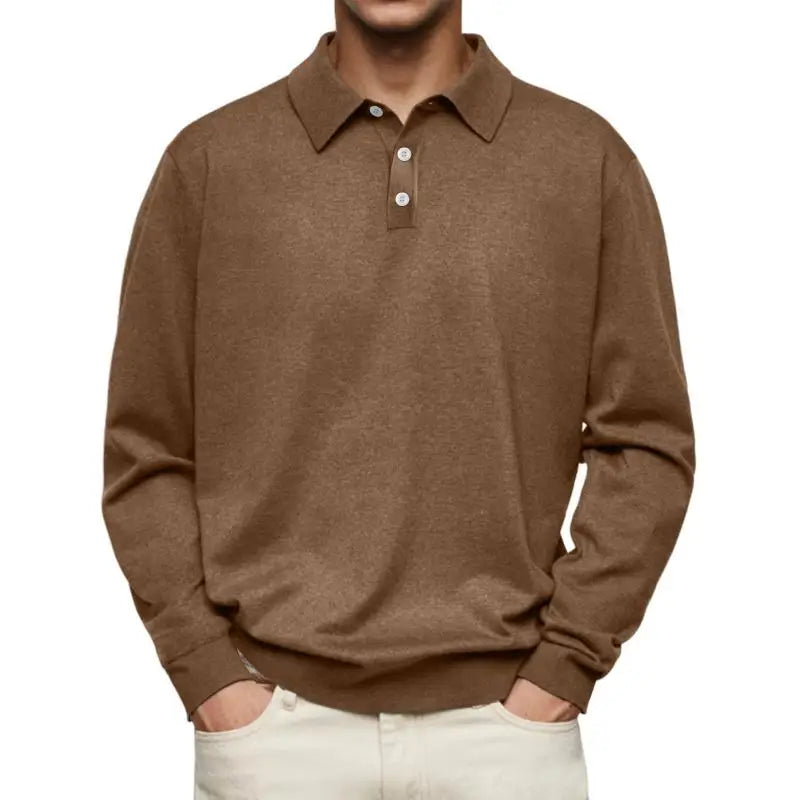 Adin | Casual Long Sleeve Polo Shirt