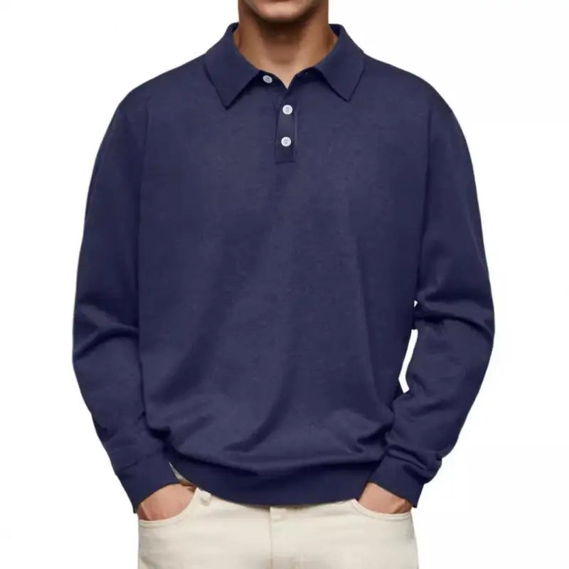 Adin | Casual Long Sleeve Polo Shirt