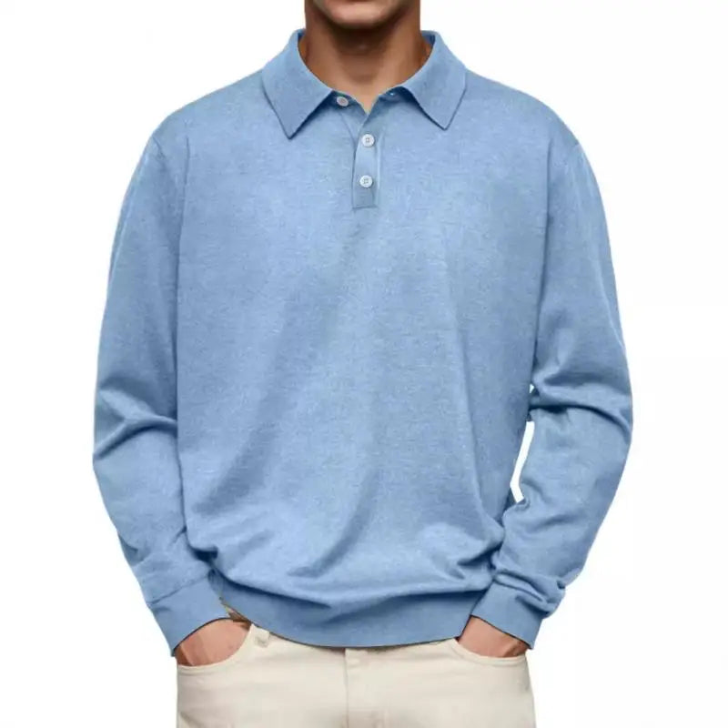 Adin | Casual Long Sleeve Polo Shirt