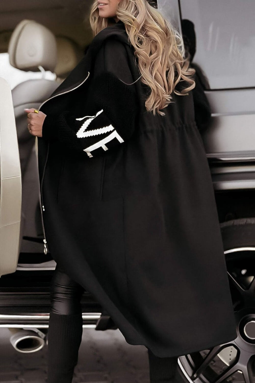 Amélie™ | Women's Coat with Knitted Sleeves