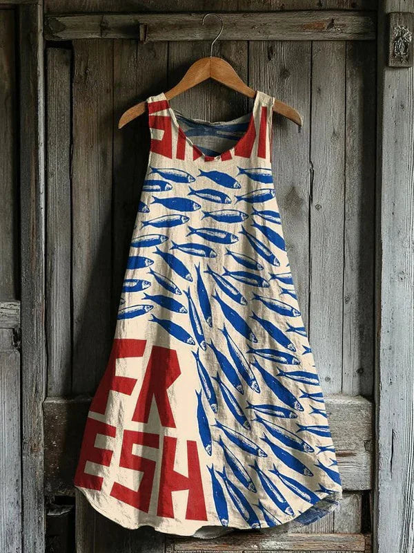 Marinette – Sardine Pattern Dress