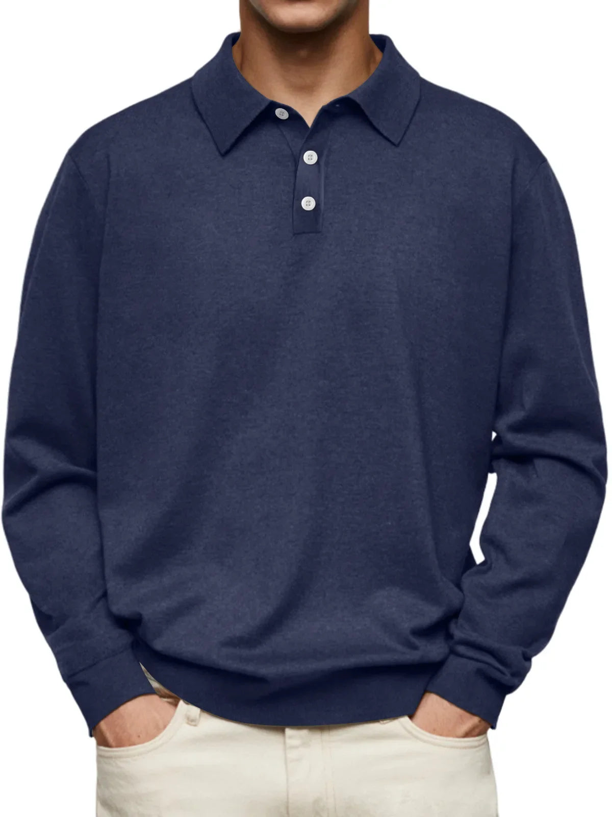 Adin | Casual Long Sleeve Polo Shirt