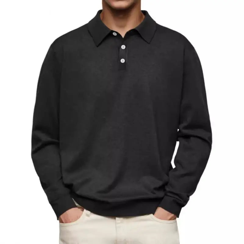 Adin | Casual Long Sleeve Polo Shirt