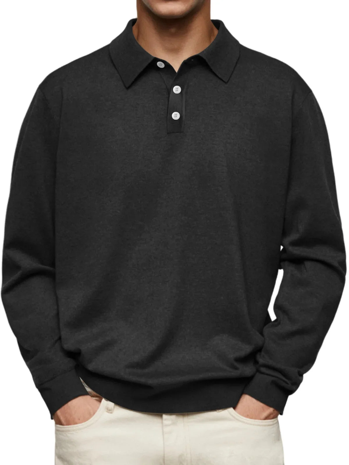 Adin | Casual Long Sleeve Polo Shirt