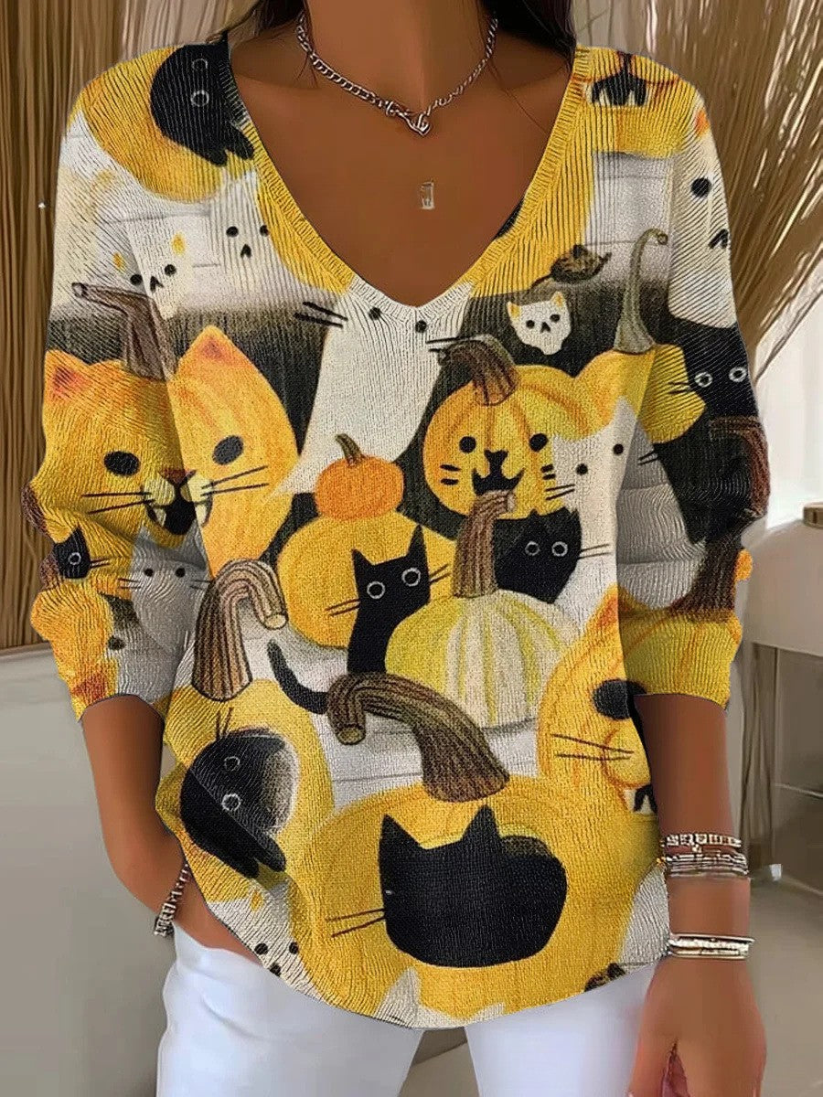 Benedetta – Pulover cu guler în V